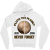 pluto the planet never forget Zipper Hoodie