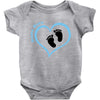 Baby Boy with Heart Any Name Customized Baby Bodysuit