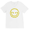 evil smiley emoticon V-Neck Tee