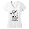 born to die, world a fuck Women's V-Neck T-Shirt