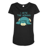 i hate the morning Maternity Scoop Neck T-shirt