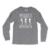 money over bitches graphic Long Sleeve Shirts