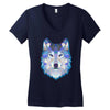 the wolf Women's V-Neck T-Shirt