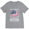Veteran Don't Thank Me Thank My Brothers Who Never Came Back V-Neck Tee
