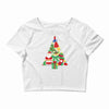 christmas tree made of bells stocking santa Crop Top