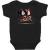 biking down main street Baby Bodysuit