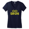 safe sex train gym workout funny gift Women's V-Neck T-Shirt
