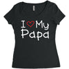 I Love My Papa Women's Triblend Scoop T-shirt