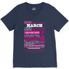 quens are born in march V-Neck Tee