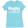 rugby a hooligans game Ladies Fitted T-Shirt