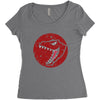 Red Dinosaur Women's Triblend Scoop T-shirt