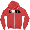 love baseball Zipper Hoodie