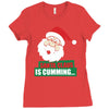 santas cumming Ladies Fitted T-Shirt