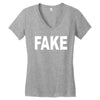 fake Women's V-Neck T-Shirt