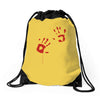 bloods hand Drawstring Bags