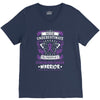 Never Underestimate The Strength Of A Gynecologic Cancer Warrior V-Neck Tee