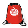 pumpkin smuggler funny Drawstring Bags
