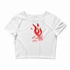 skull &amp; flames Crop Top