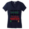 i just want to bake stuff and watch christmas movies all day Women's V-Neck T-Shirt