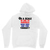 on a scale of one to america how free are you tonight Unisex Hoodie