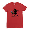 banksy flower Ladies Fitted T-Shirt