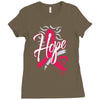 breast cancer awareness hope ribbon heart Ladies Fitted T-Shirt