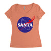 santa nasa Women's Triblend Scoop T-shirt