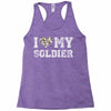 i love my soldier hunter camouflage Racerback Tank