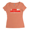 i love my girlfriend Women's Triblend Scoop T-shirt