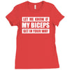 my biceps funny printed Ladies Fitted T-Shirt
