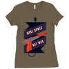 make games not war Ladies Fitted T-Shirt