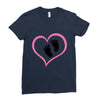 Baby Girl with Heart Any Name Customized Ladies Fitted T-Shirt