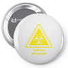 biohazard symbol laboratory hazard warning sign Pin-back button
