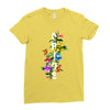 Pride Floral LGBT Colors Ladies Fitted T-Shirt