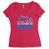 i'd rather be skiing Women's Triblend Scoop T-shirt