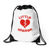 little heart breaker Drawstring Bags