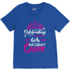 Celebrating With the 6th Birthday Queen V-Neck Tee
