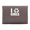 i recycle girls  funny Accessory Pouches