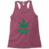 Support Liver Cancer Awareness With A Emerald Cannabis Leaf Racerback Tank