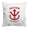 saiyan universty Throw Pillow