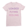 loaded like a freight train flying like an aeroplane feeling like a sp Ladies Fitted T-Shirt