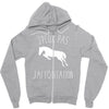 j'peux pas j'ai &eacute;quitation blc Zipper Hoodie