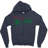 ugly santa ho ho hoo! Zipper Hoodie