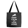keep calm and love lions Tote Bags