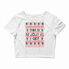Emo Gothic Ugly Christmas Sweater Crop Top