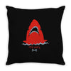 red blue shark Throw Pillow