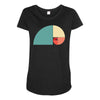 fibonacci golden ratio colorful Maternity Scoop Neck T-shirt