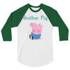 peppa pig brother pig 3/4 Sleeve Shirt