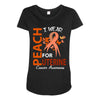 I Wear Peach For Uterine Cancer Awareness Maternity Scoop Neck T-shirt