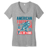 american football Women's V-Neck T-Shirt